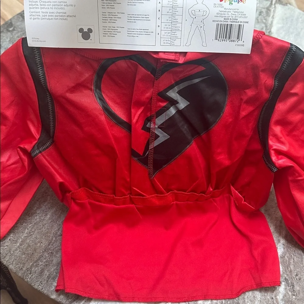 NWT Disney Descendants 4 Deluxe Kids Halloween Costume Red Deluxe Sz M & L - Picture 9 of 10